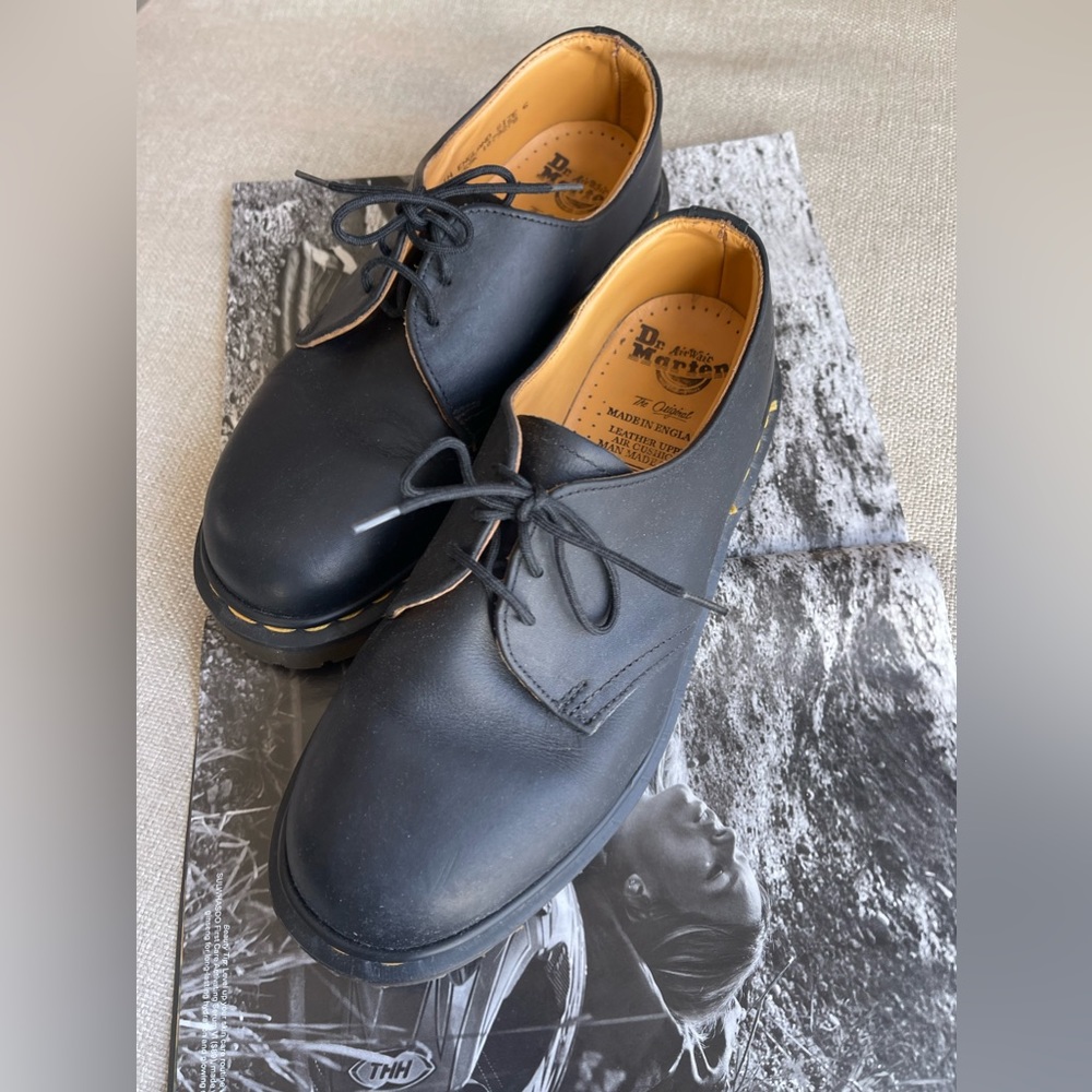 Dr Martens 1461 Made In England 3 Eye Oxford Shoes In Black Size UK 6 (US 7/7.5)
